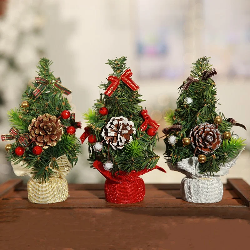 Christmas White Reindeer Mini Christmas Tree Desktop