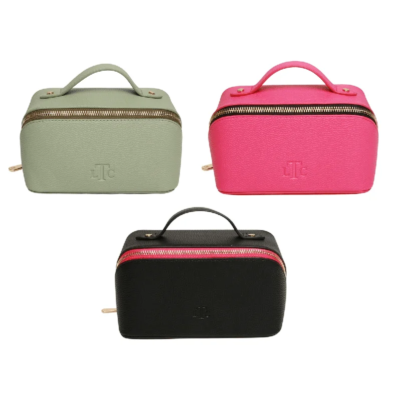 Mini Faux Leather Foldable Makeup Train Case - Choice of Colour
