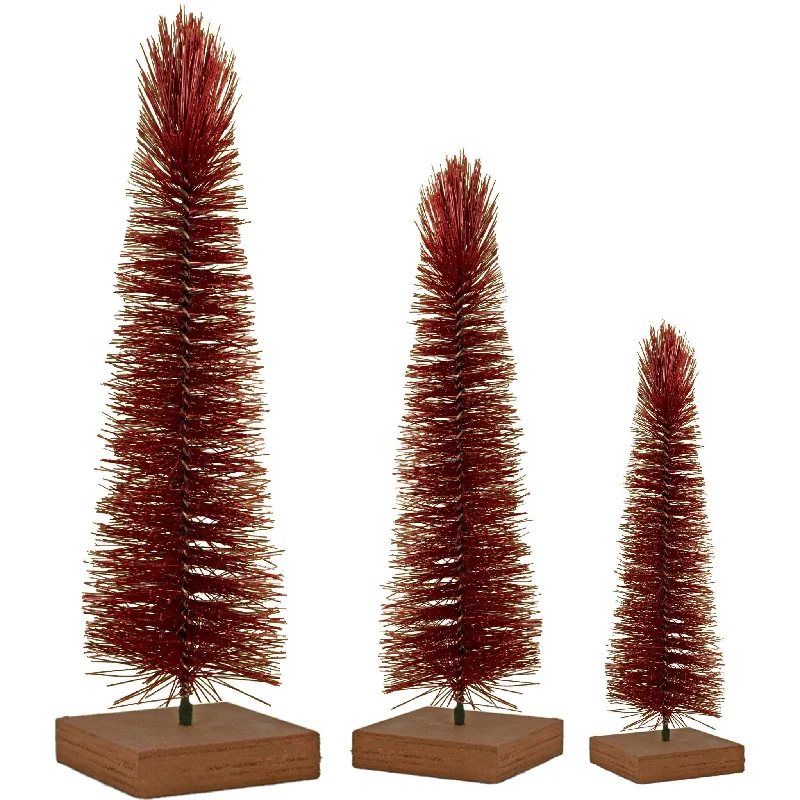 Christmas Reindeer Bells 迷你红色洗瓶刷圣诞树