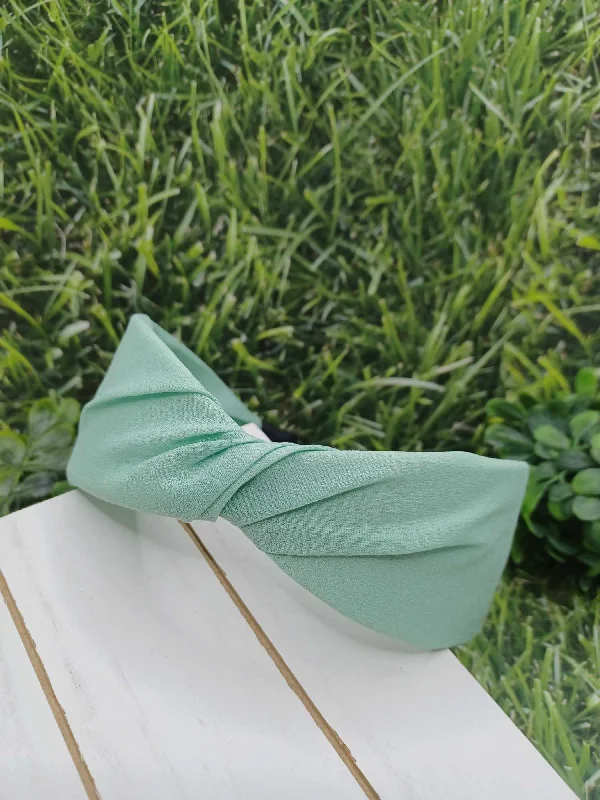 Christmas Hot Cocoa Mint Gathered Headband