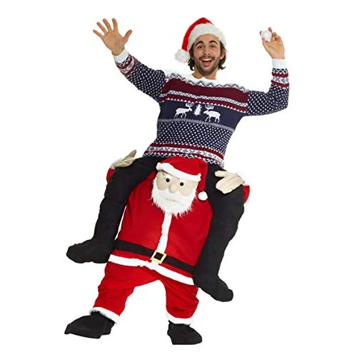 Christmas Joyful Laughter Morph One Size Fits Most Piggyback, Santa Claus