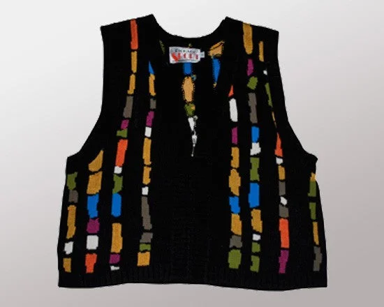 Multi-Colored Vertical lines-Small Christmas Sweater