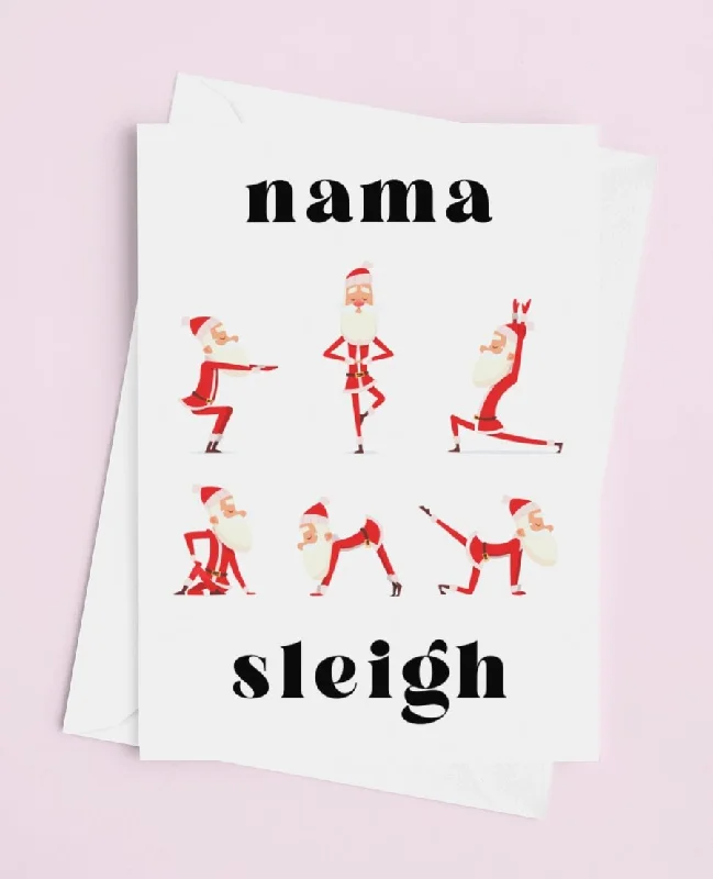 Christmas North Pole Nama Sleigh Yogi Santa Christmas Card
