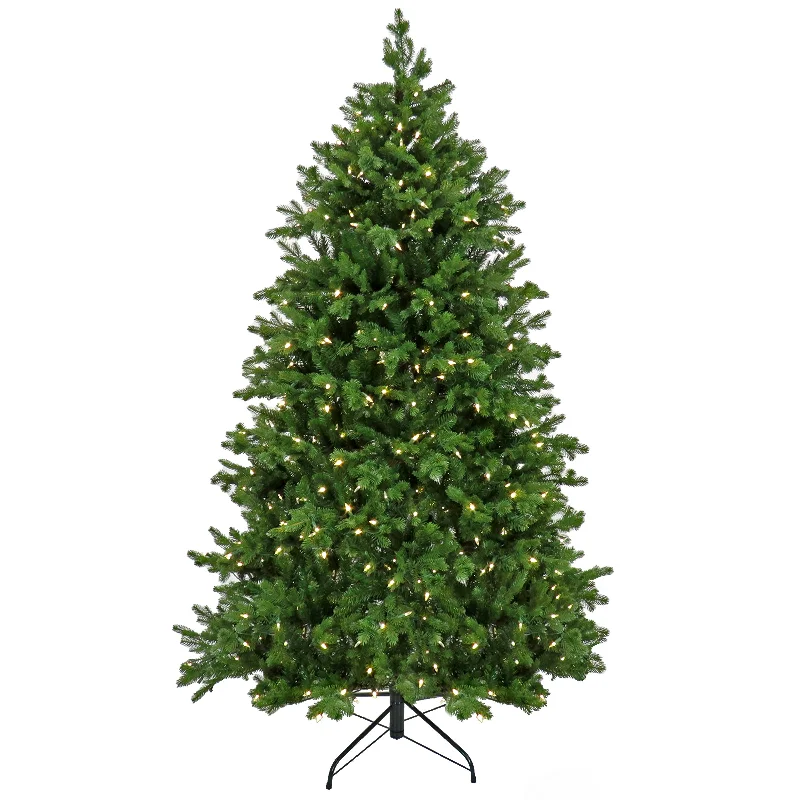 9ft. Pre-Lit Rockport Hinged Tree with 1200 Warm White LED Lights & Caps+ PowerConnect™ System- UL/CUL-