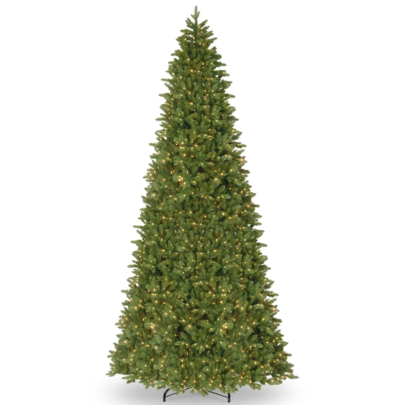 14ft. Pre-Lit Ridgewood Spruce Slim Hinged Tree with Warm White LED Lights