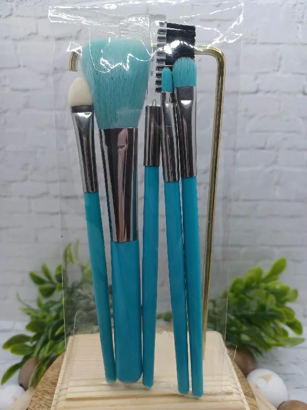 Christmas Holiday Table NEON Blue Makeup Brush Set