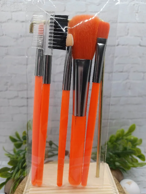 Christmas Cozy Decor NEON Orange Makeup Brush Set
