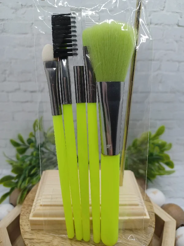 Christmas Holiday Countdown NEON Yellow Makeup Brush Set