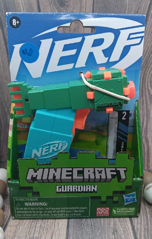 Christmas Festive Wrapping Nerf Minecraft Guardian Dart Gun