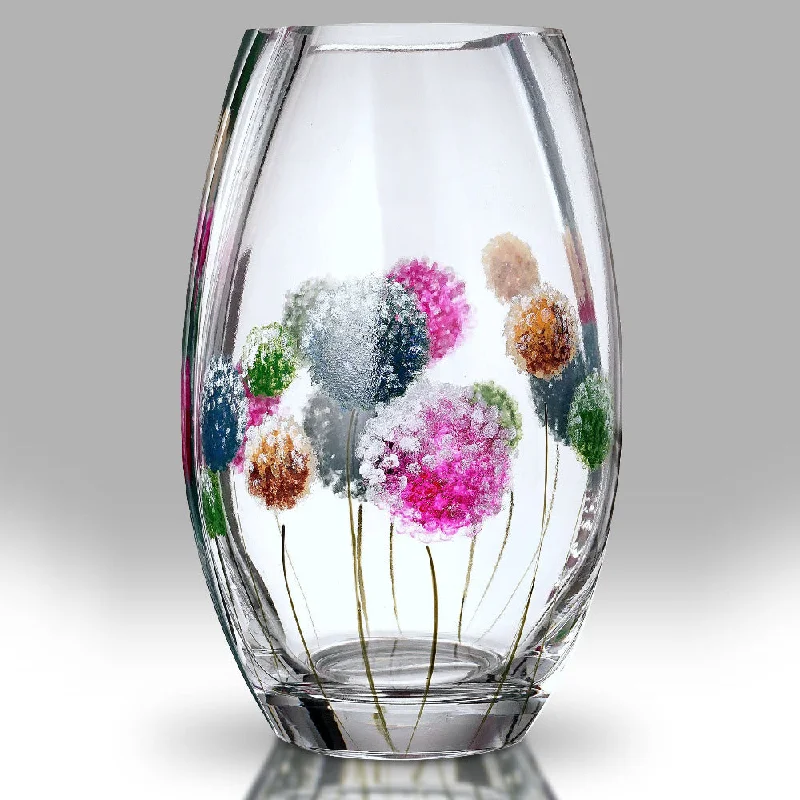 Christmas Santa Surprise Nobile dahlia pom-pom Roundish Vase - 20cm