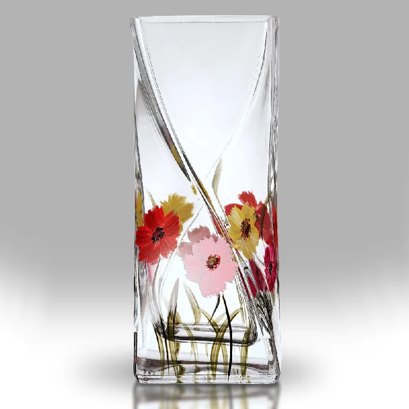 Christmas White Reindeer Nobile Gerbera Twist Vase - 20cm