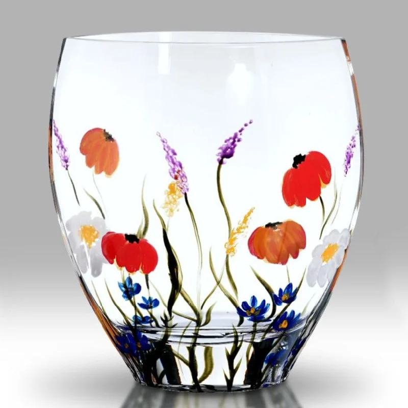 Christmas Jolly Surprises Free Engraving - Nobile Meadow Curved Vase - 21cm