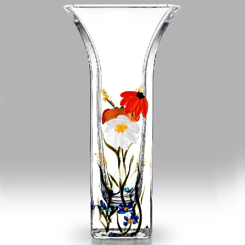 Christmas Village Scene Free Engraving - Nobile Meadow Flared Vase - 22.5cm