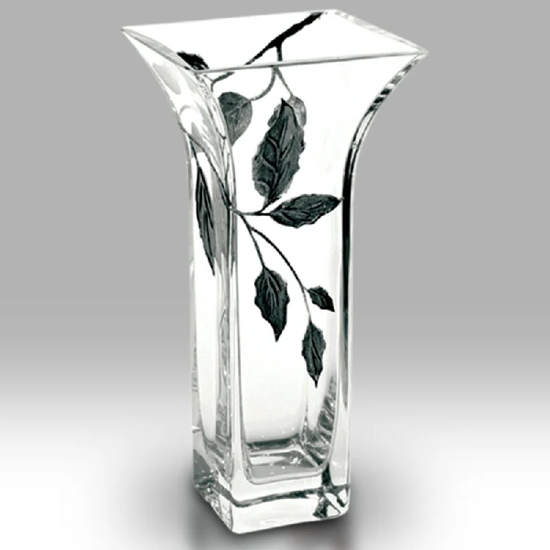 Christmas Mistletoe Magic Nobile Silver Leaf Flared Vase - 22.5cm