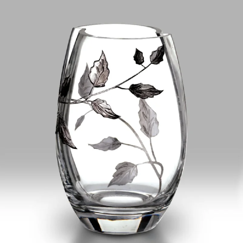 Christmas Baking Fun Nobile Silver Leaf Roundish Vase - 20cm