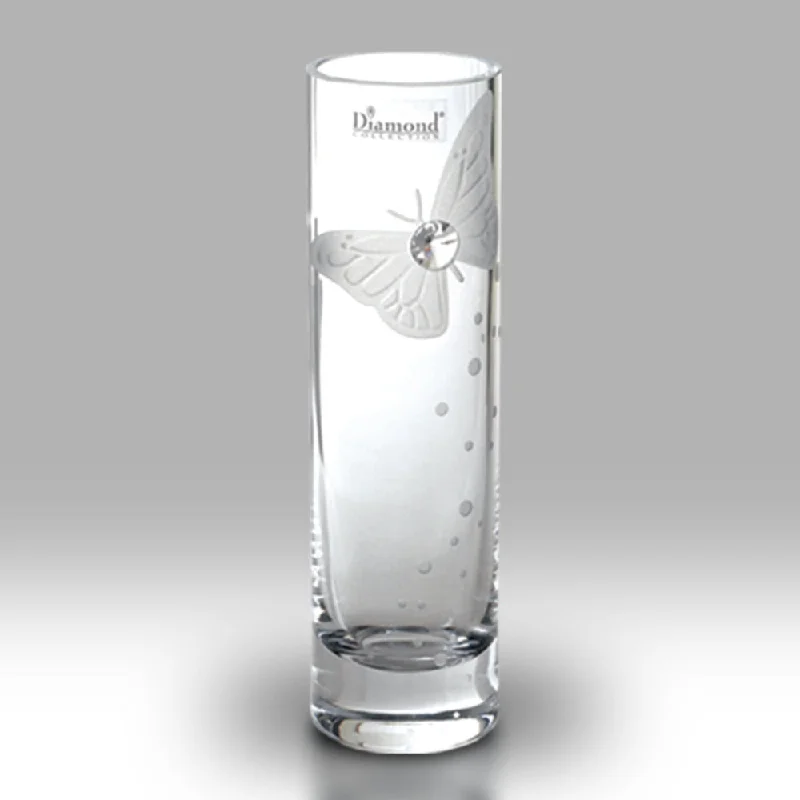 Christmas Holiday Traditions Nobile Swarovski Butterfly Round Vase - 19.5cm