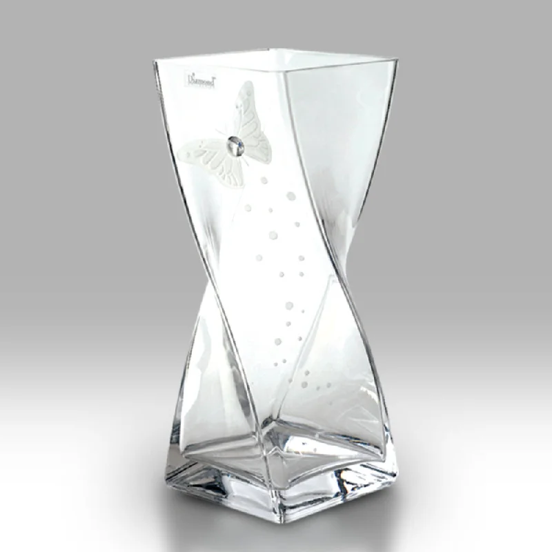 Nobile Swarovski Butterfly Twist Vase - 20cm