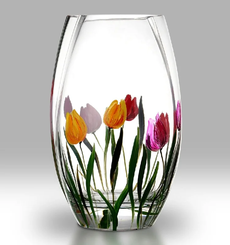 Christmas Holiday Festivities Nobile Rainbow Tulip Roundish Vase - 20cm