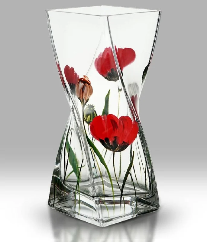 Christmas Tree Snowflakes Nobile Wild Poppy Twist Vase - Large 25cm