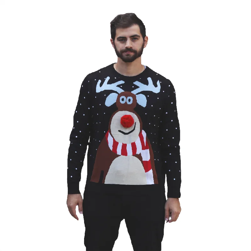 Christmas Evergreen Decorations Nosy Reindeer Christmas Sweater