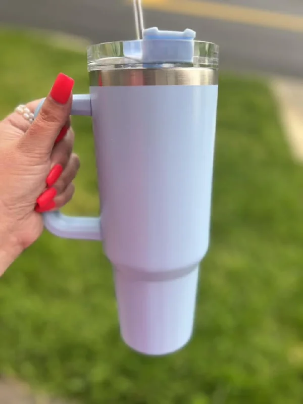 Christmas Holiday Table Off White 40 oz Tumbler - Comes with Straw