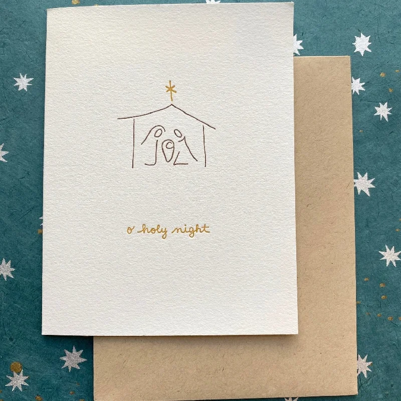 Christmas Holiday Festivities O Holy Night Holiday Cards