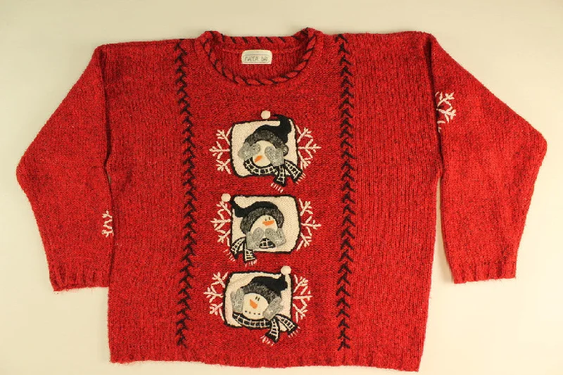 Christmas White Snow Oh My!- Large Christmas Sweater