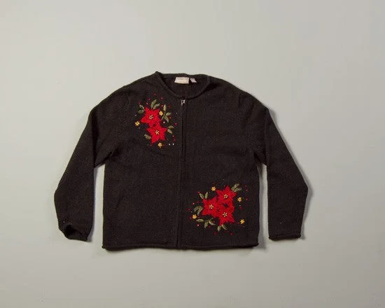 On..Poinsettia-Small Christmas Sweater