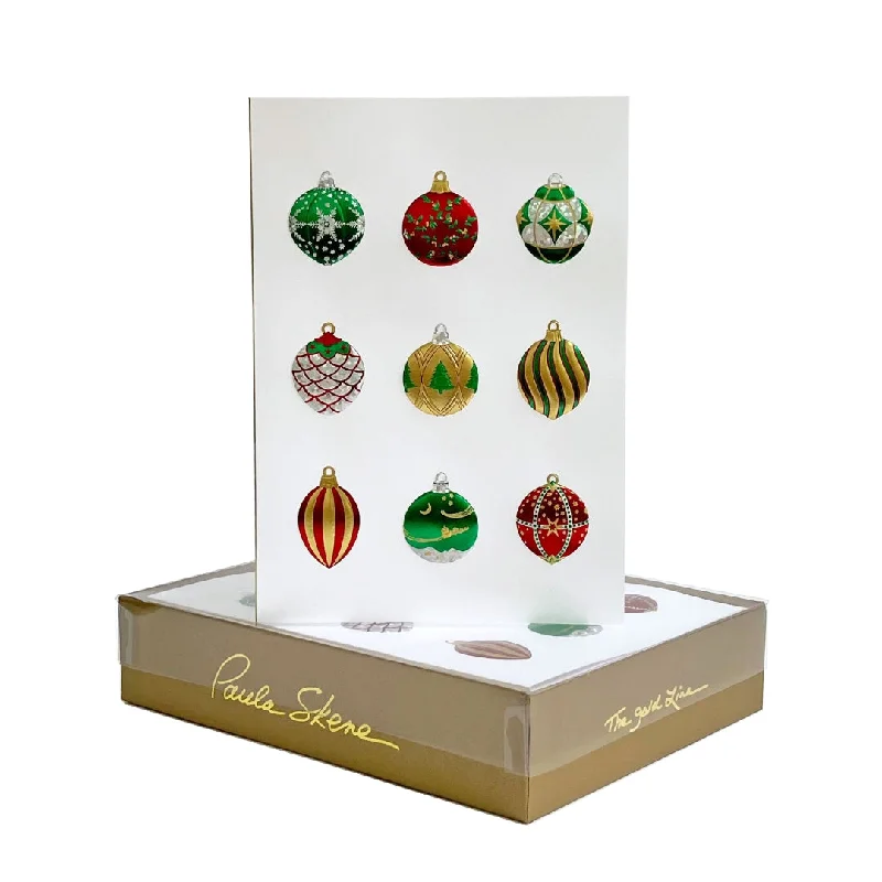 Ornament Medley Holiday Note Cards, Set of 8