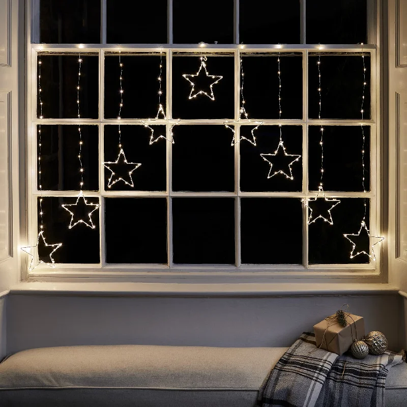 Christmas White Snow Osby Star Christmas Window Light