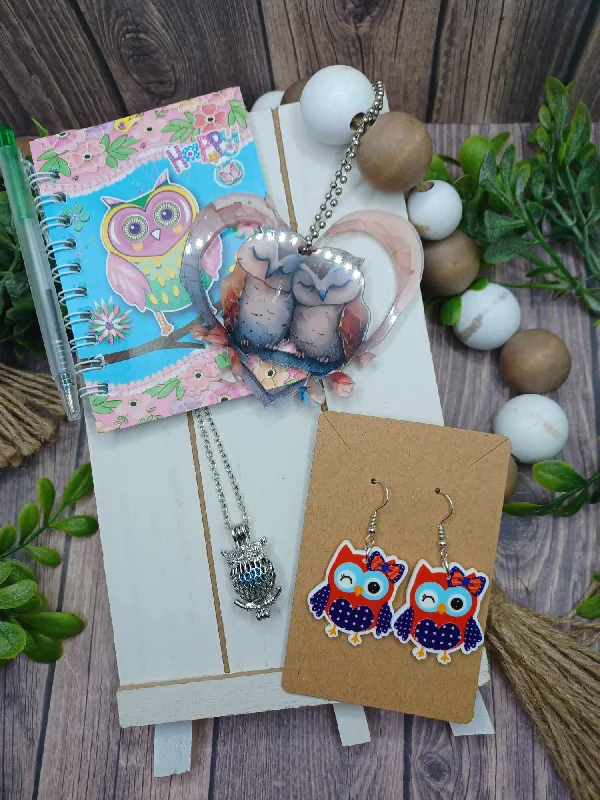 Christmas Beautiful Wreath Owl Themed Gift Set