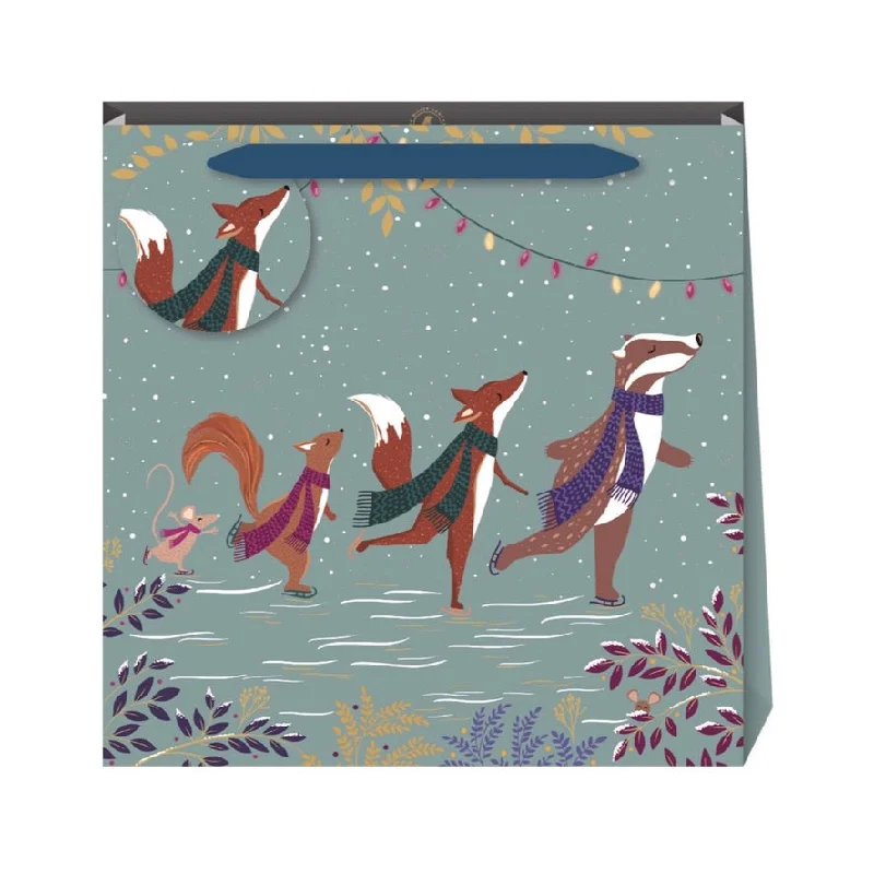 Christmas Beautiful Pine Trees Penny Kennedy Sara Miller Winter Tales Large Gift Bag