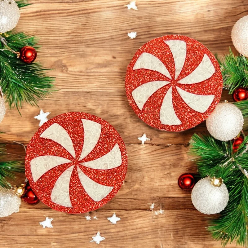 Christmas Cozy Decor Peppermint Vent Clip Set