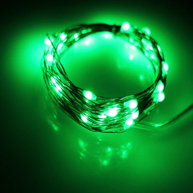Christmas Classic Festivities Perfect Holiday 7Ft 20 LEDs Starry String Fairy Lights Copper LED Battery Powered Ultra Thin String Wire