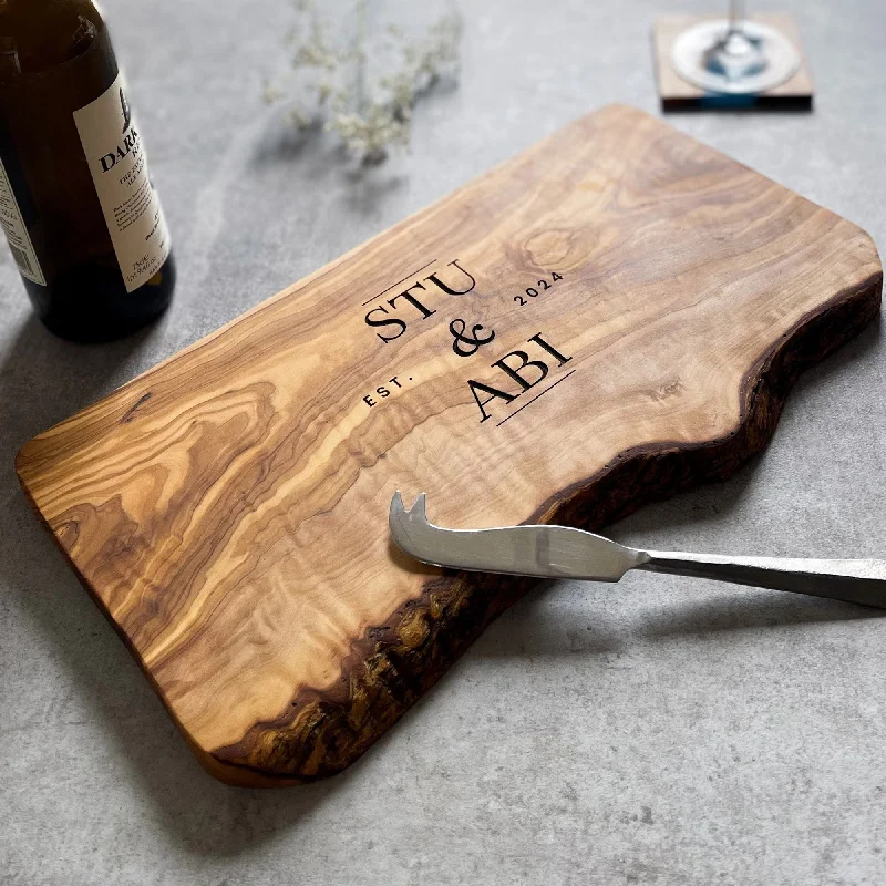 Christmas Sweet Treats Personalised Custom Rustic Wooden Cutting Board