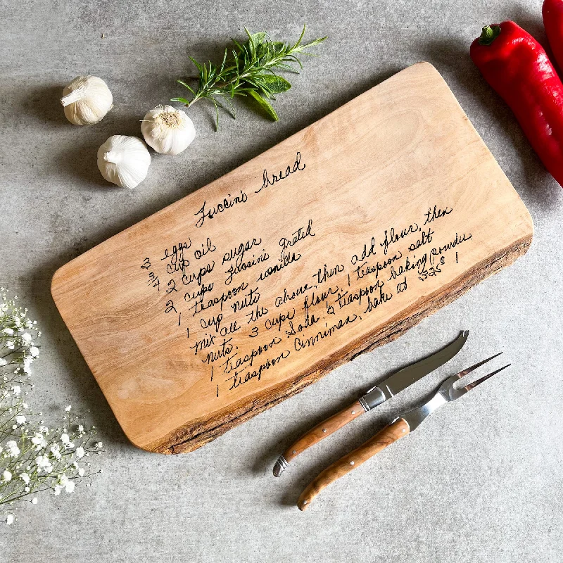 Christmas Cozy Comfort Engraved Handwritten Family Recipe Board