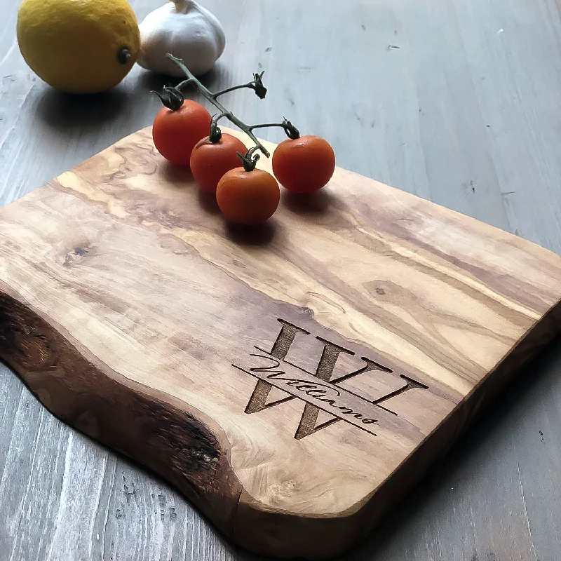 Christmas Wooden Decor Personalised Monogram Cheese Board