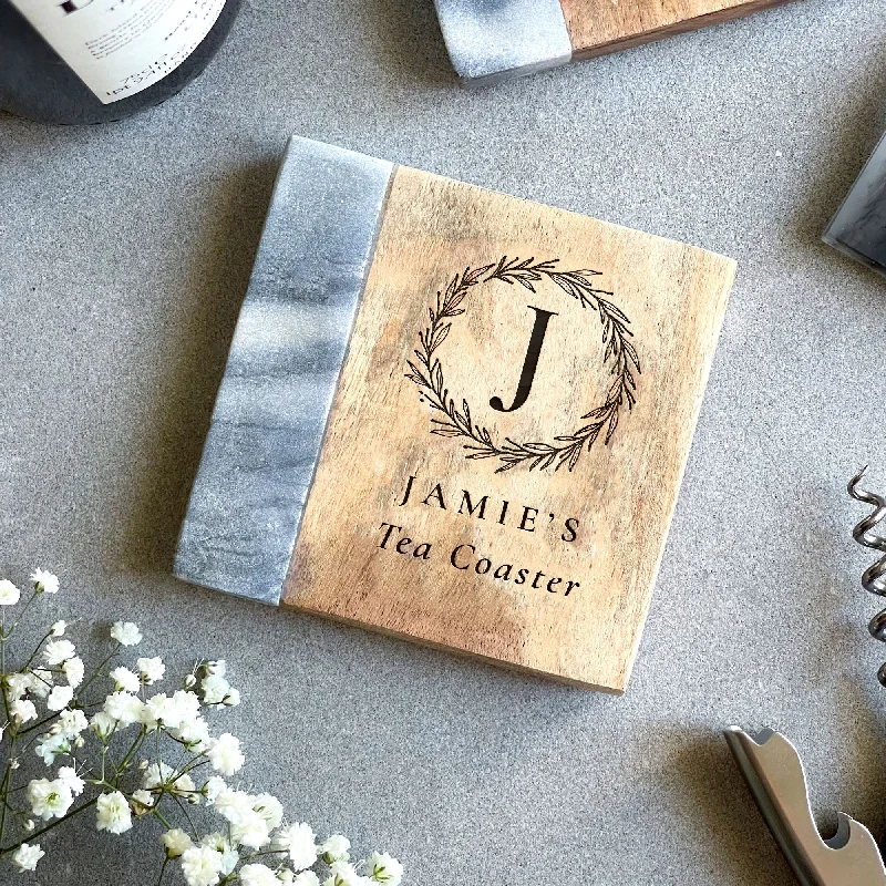 Christmas Winter Festival Personalised Wood & Wood Coaster