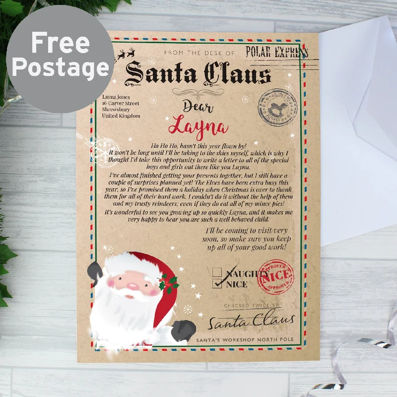 Christmas Cozy Comfort Personalised Santa Claus Letter