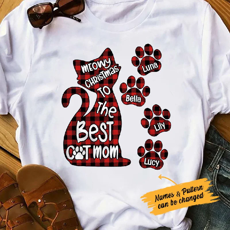 Personalized Best Cat Mom Christmas T Shirt OB193 85O53
