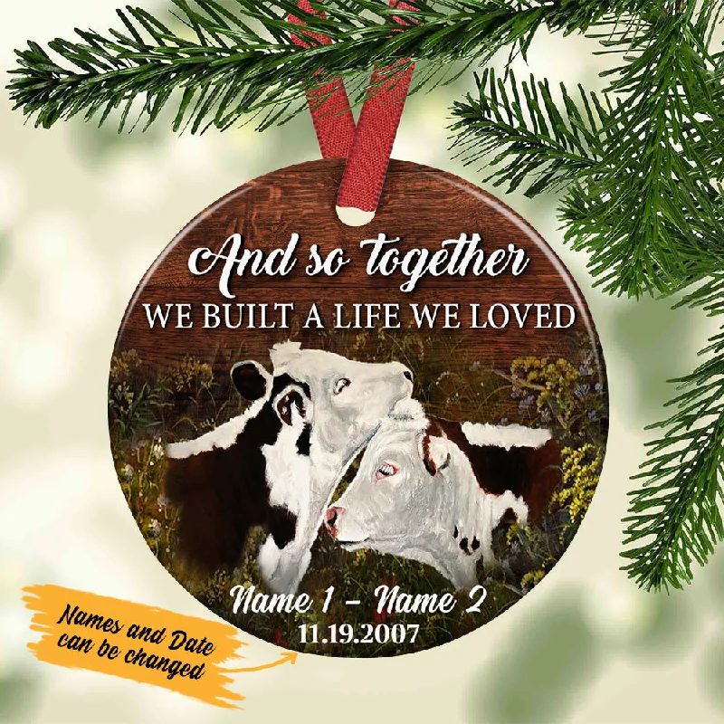 Personalized Cow And So Together  Ornament SB141 85O47