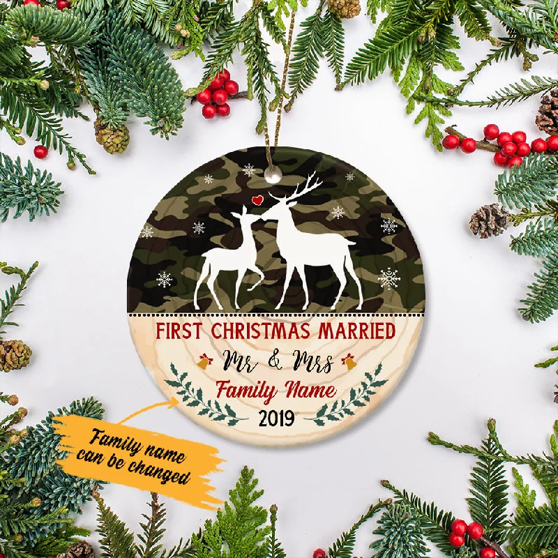 Personalized Deer Hunting Couple First Christmas Together  Ornament SB92 67O57