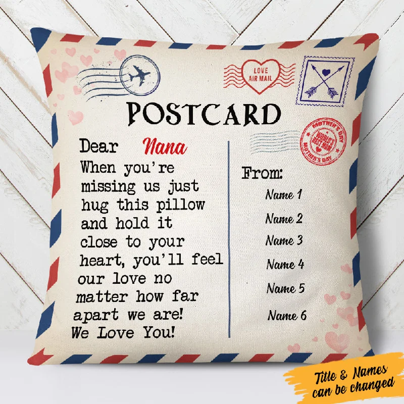 Personalized Mother's Day Postcard To Mom Grandma Pillow MR312 65O57