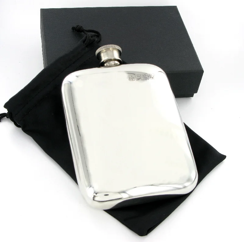 Christmas Tree Farm Pewter Hip Flask 6oz Cushion