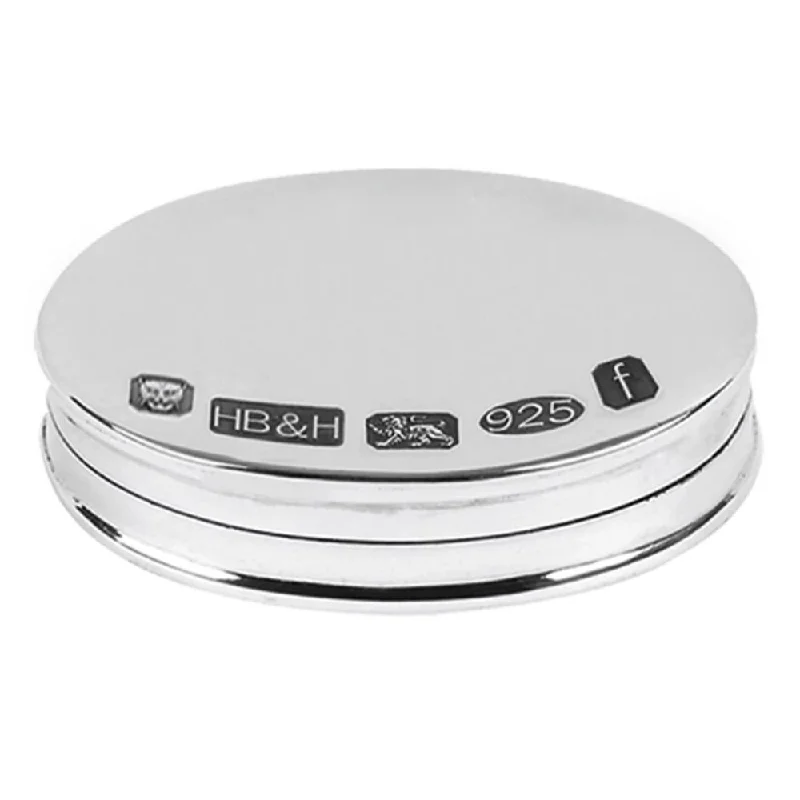 Christmas Family Gathering Pill Box Oval 925 Feature Hallmark Solid Silver 8506