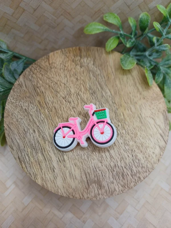 Christmas Traditional Feast Pink Bicycle Shoe Charm Accessory