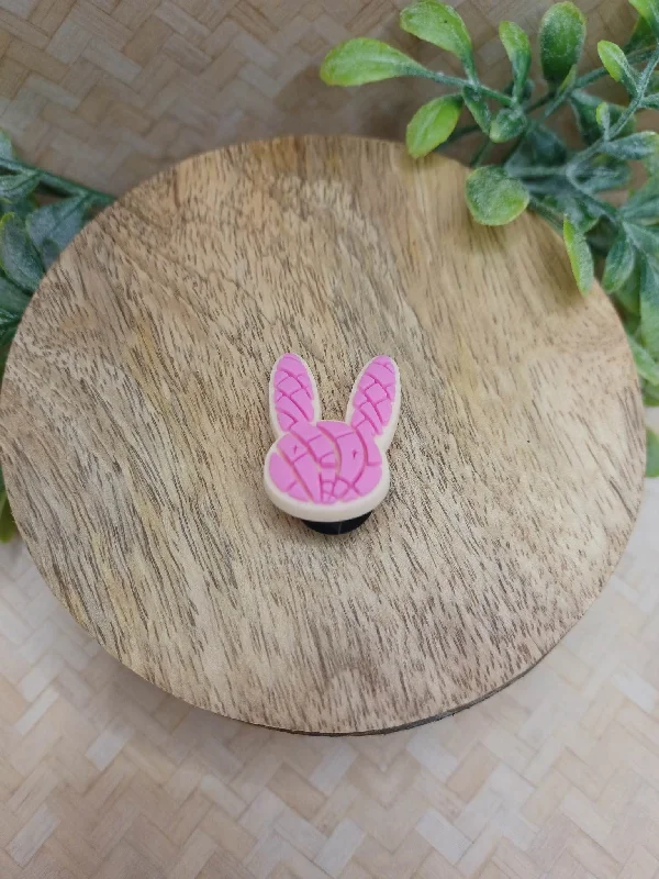 Christmas Cozy Treats Pink Bunny Shoe Charm Accessory