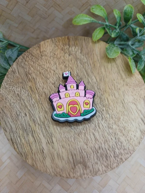 Christmas Holiday Baking Pink Castle Shoe Charm Accessory