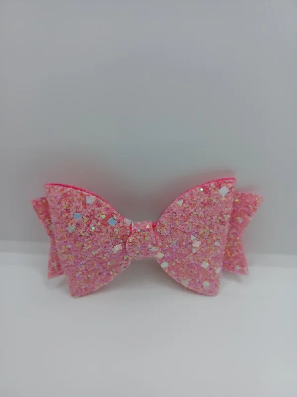 Pink Glitter Hairbow