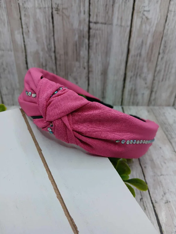 Christmas Storytelling Night Pink Headband w/ Mermaid Rhinestone Accents